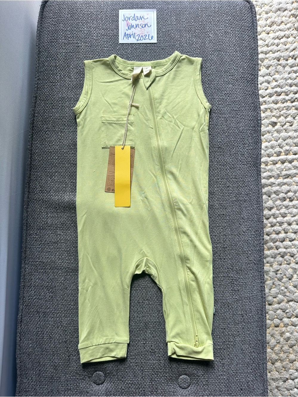 Kyte BABY Kiwi Sleeveless Zipper One-Piece